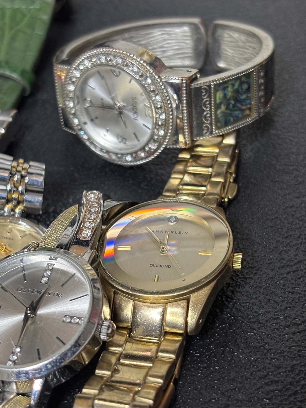Leather Stainless Steel Bundle of Watches NEED BATTERIES! 10 Watch Mixed Brands - Picture 2 of 10